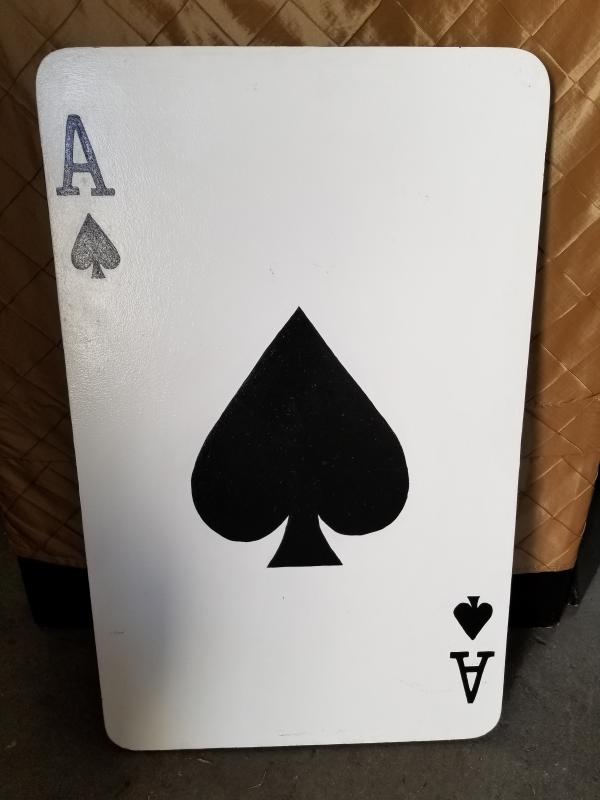 Ace of Spades Playing Card Single Large Letter V Vegas Brand by Heartland  (B21 on eBid United States